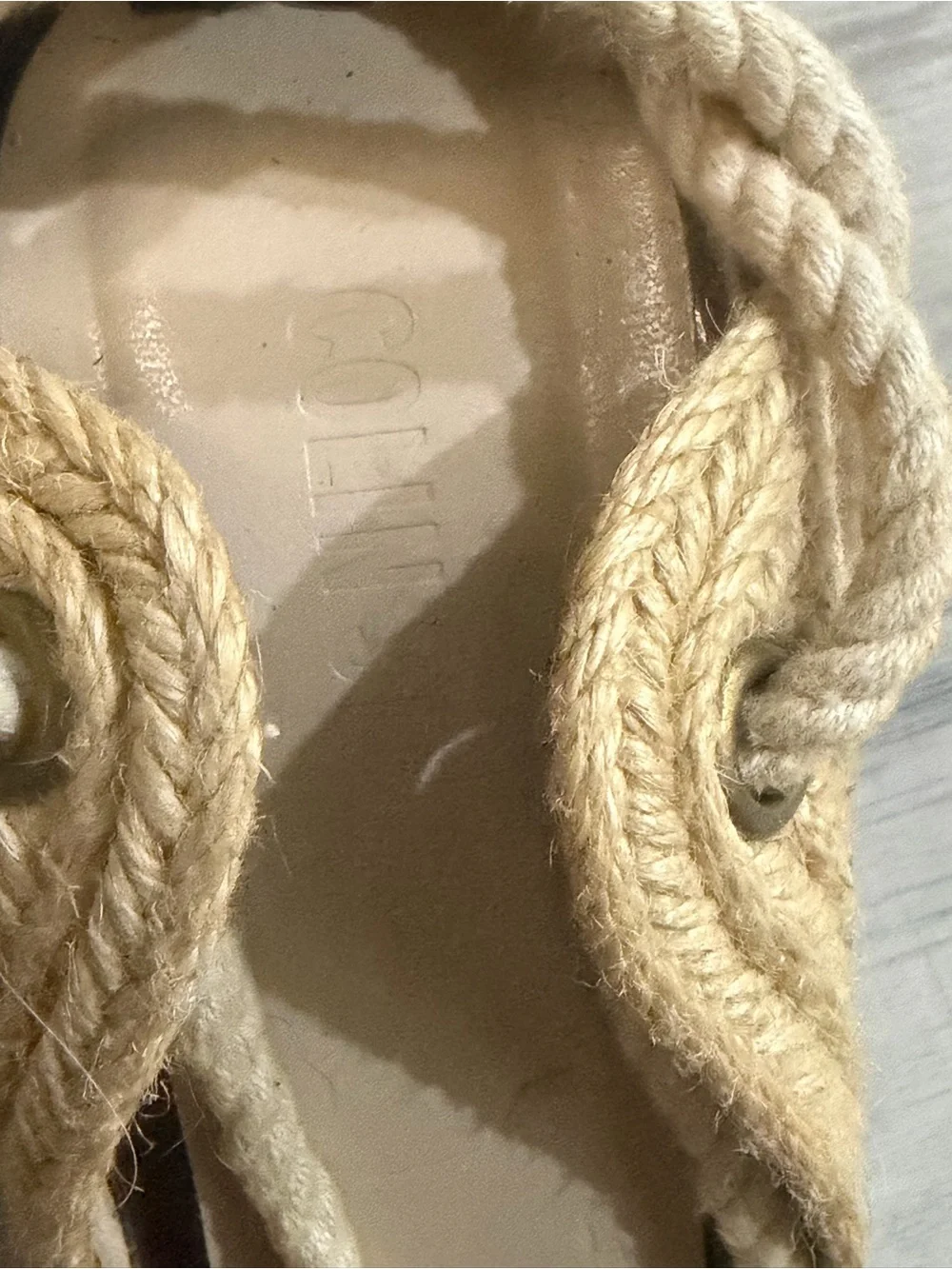 Colin Stuart Brown Patent Rope-Wrap Espadrille Sandals